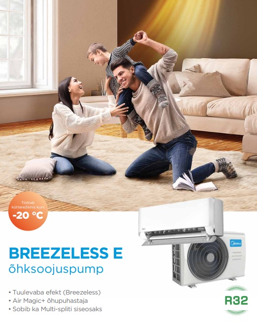 Breezeless e õhksoojuspump